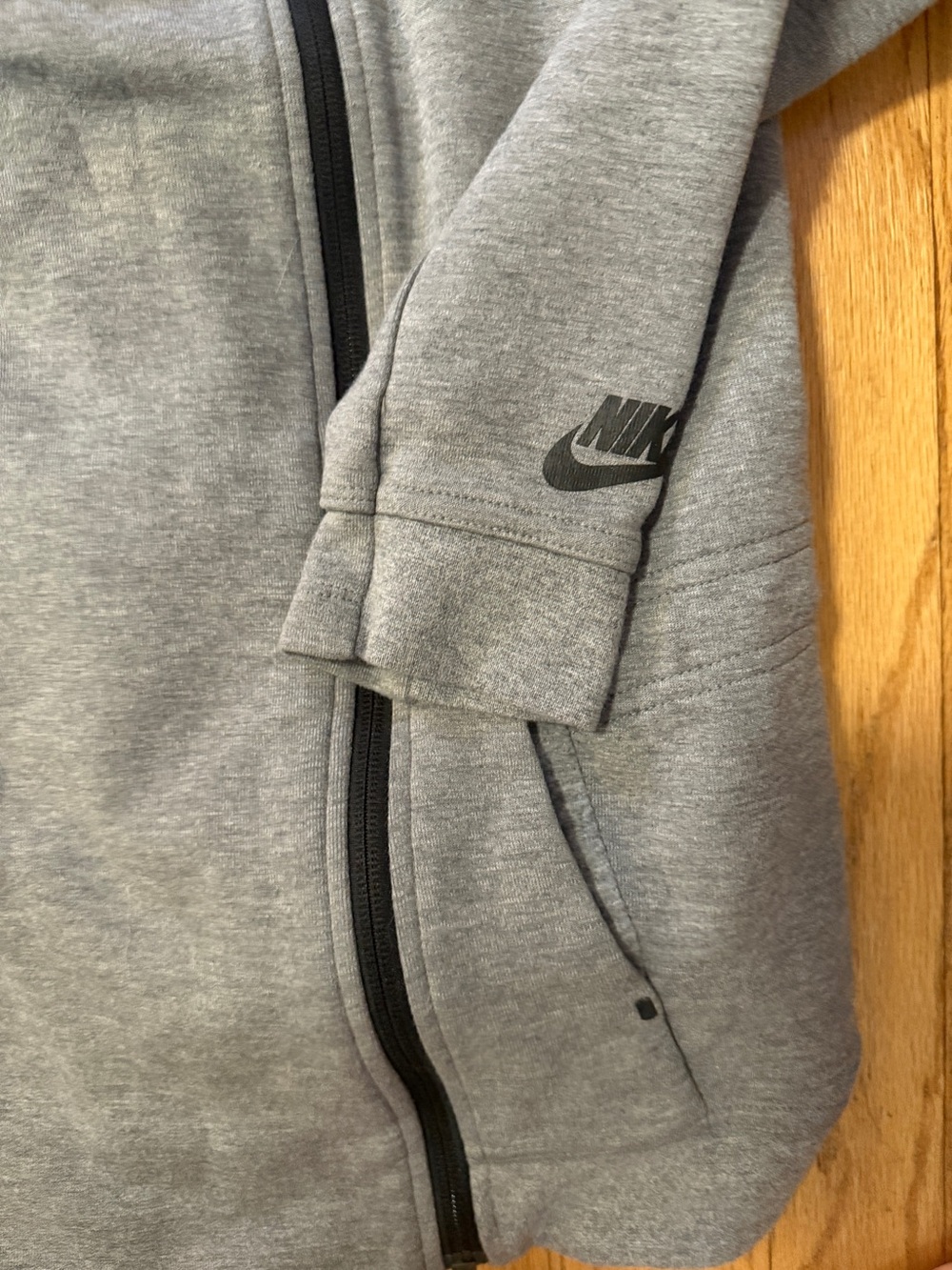 Nike Women’s Tech Hooded Asymmetrical Zip Sweatshirt - Picture 4 of 6